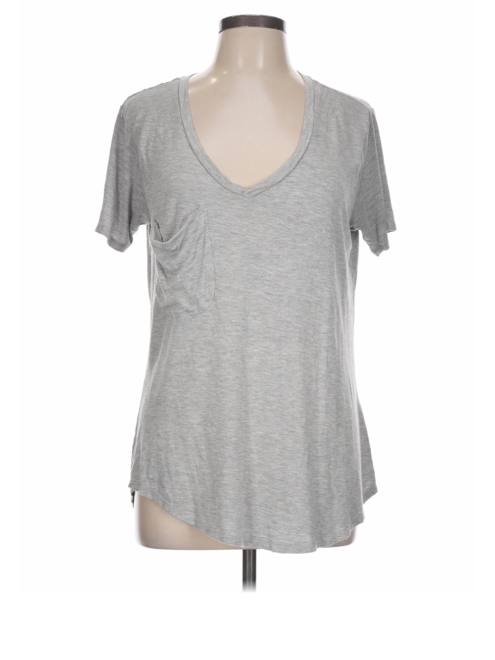 Women's z supply V-Neck Pocket Tee - Gray